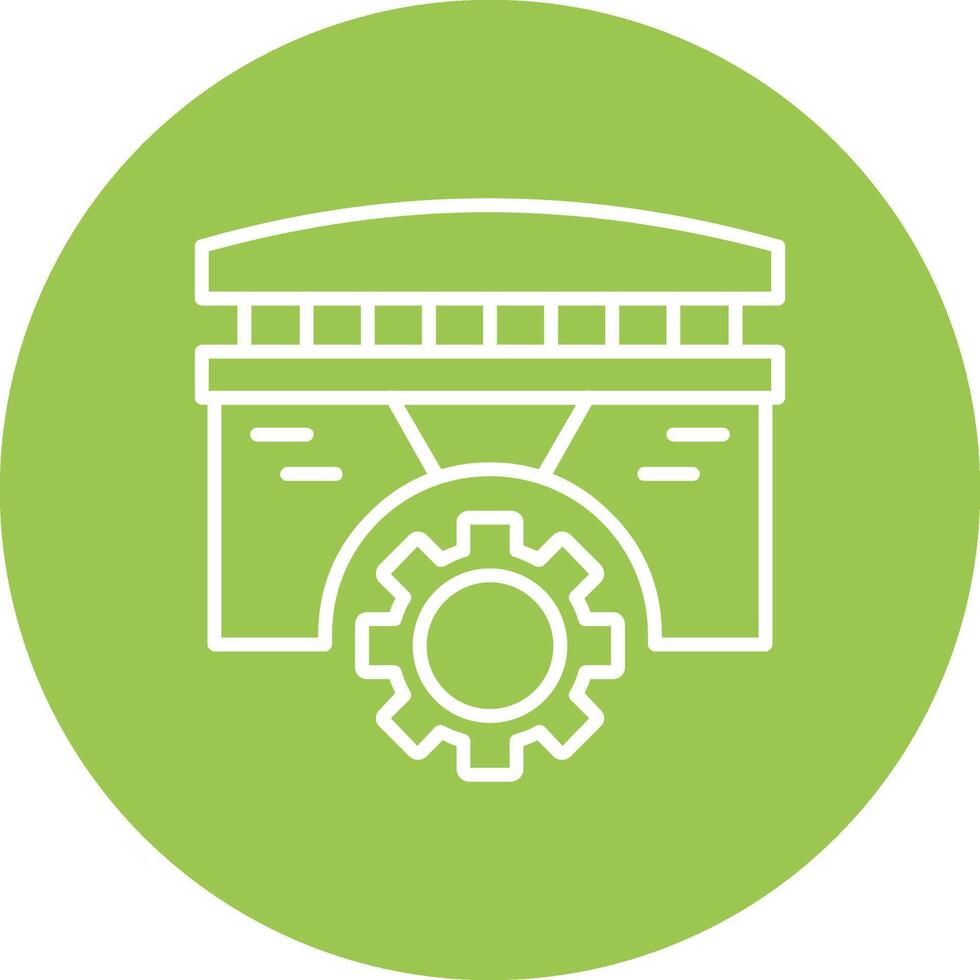 Bridge Line Multi Circle Icon vector