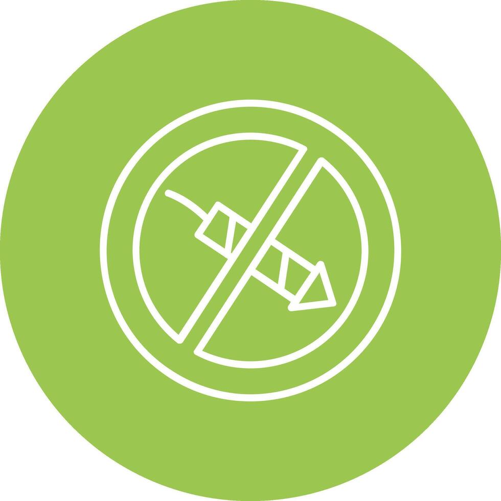 No Firework Line Multi Circle Icon vector