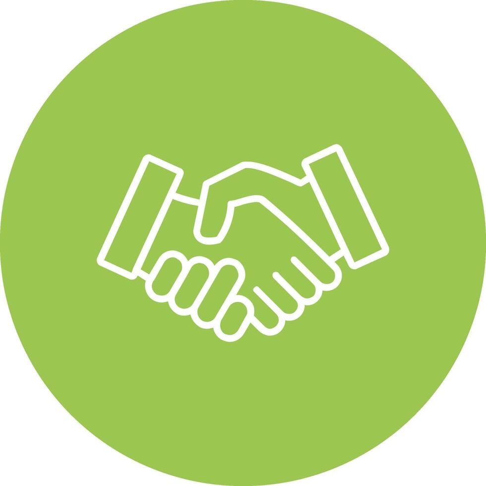 Handshake Line Multi Circle Icon vector