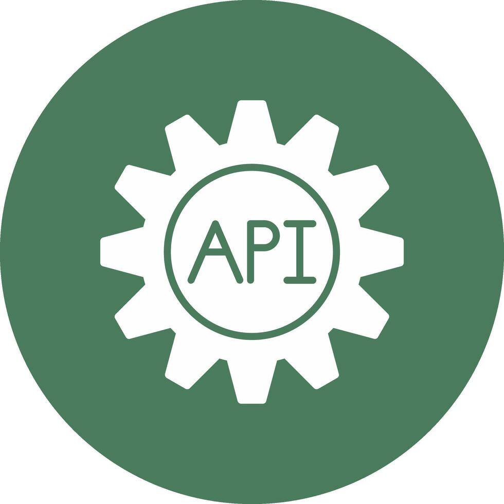 api glifo multi circulo icono vector