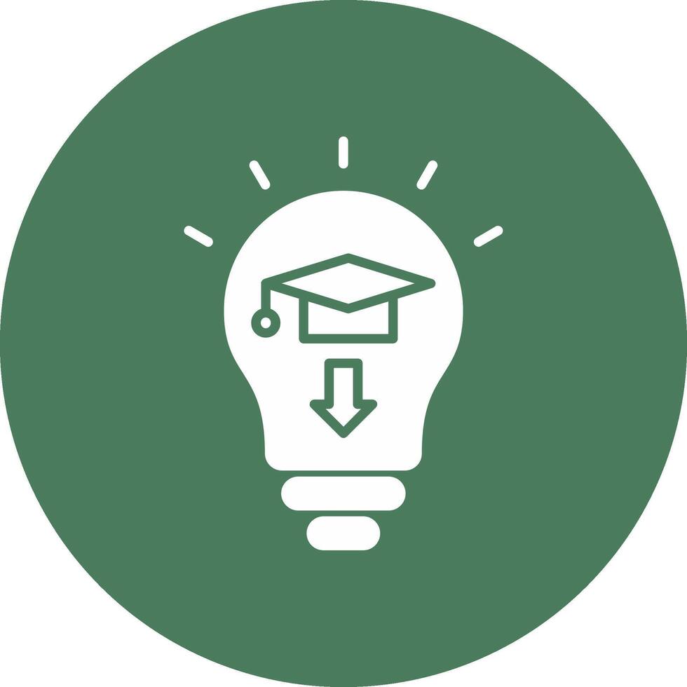 Idea Bulb Glyph Multi Circle Icon vector