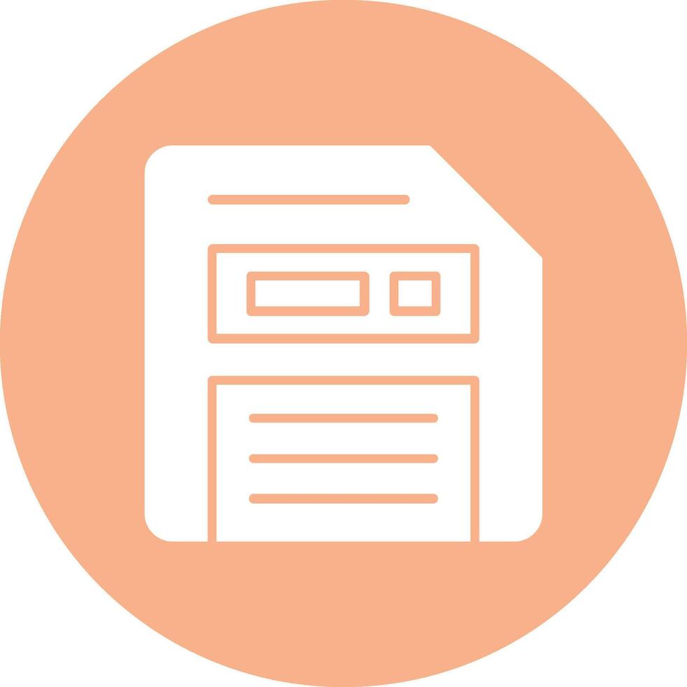 Floppy Disk Glyph Multi Circle Icon vector