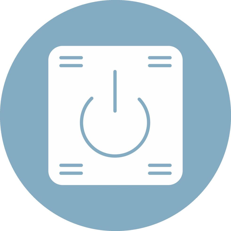 Power Button Glyph Multi Circle Icon vector