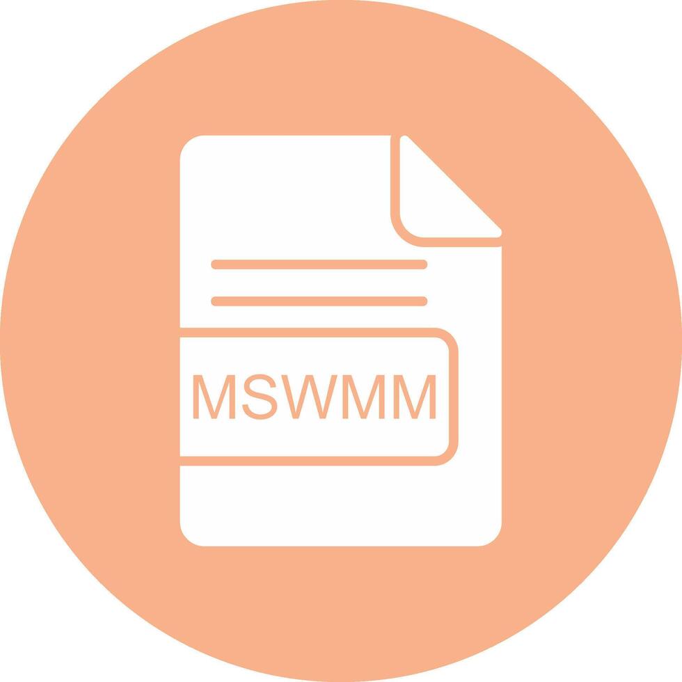 MSWMM File Format Glyph Multi Circle Icon vector