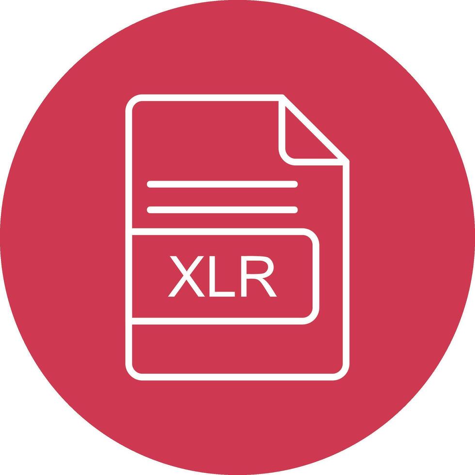 XLR File Format Line Multi Circle Icon vector