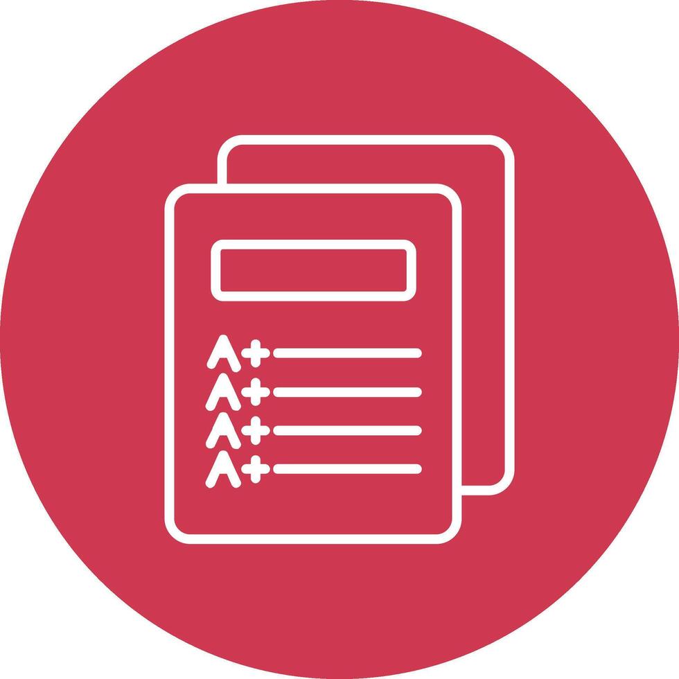Report Card Line Multi Circle Icon vector