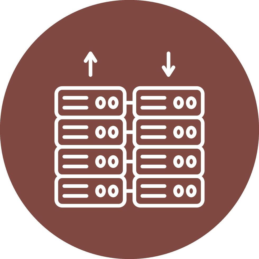 Data Center Line Multi Circle Icon vector