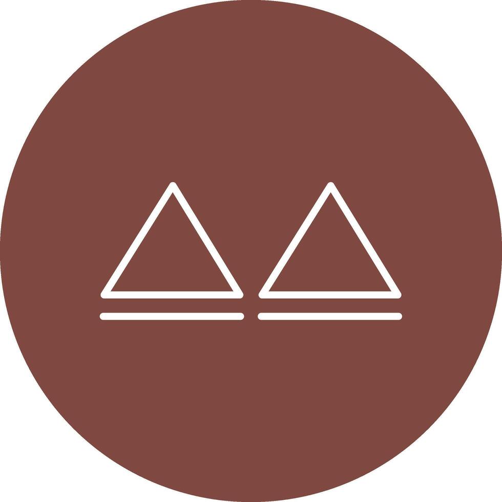 Triangles Line Multi Circle Icon vector