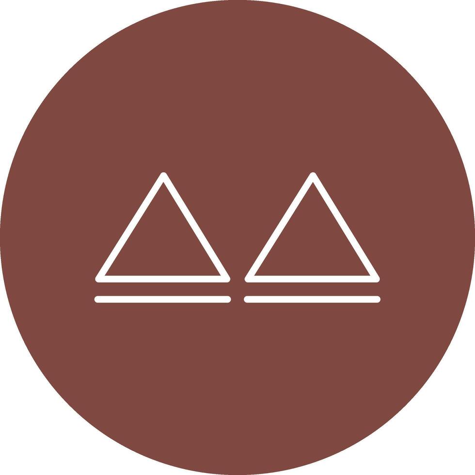 Triangles Line Multi Circle Icon vector