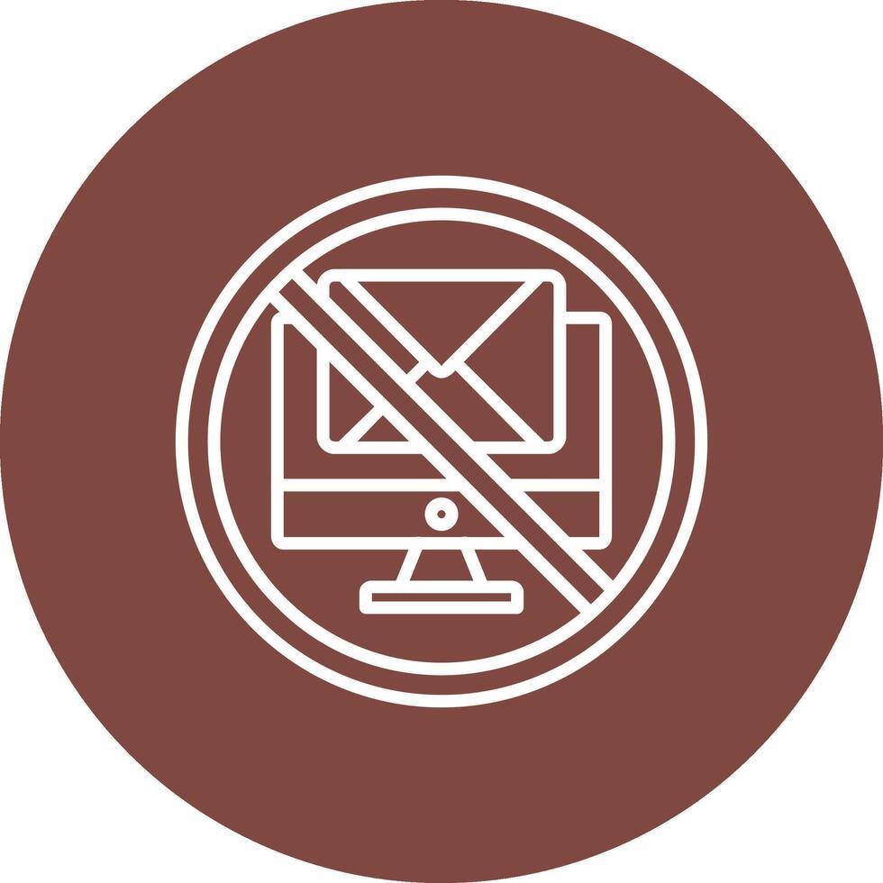Prohibited Sign Line Multi Circle Icon vector