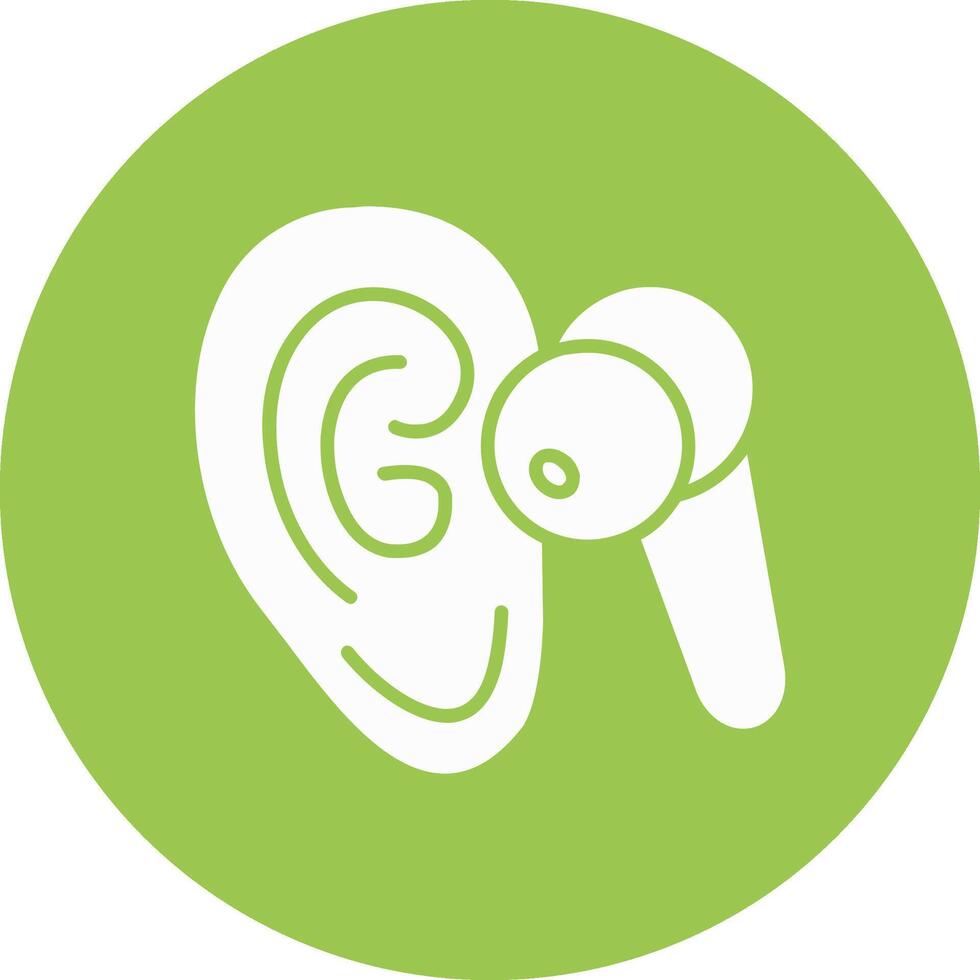 Listen Glyph Multi Circle Icon vector