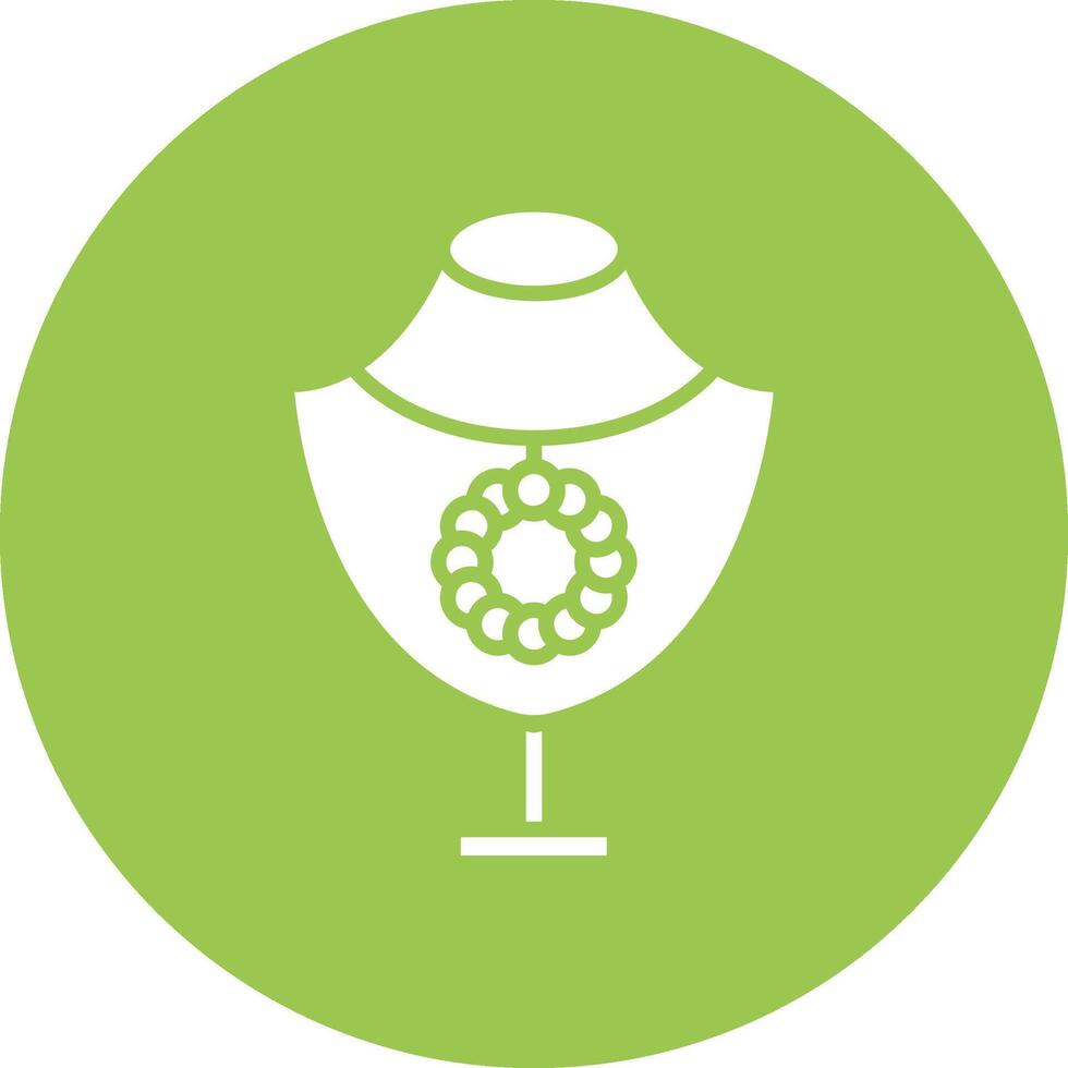 Necklace Glyph Multi Circle Icon vector