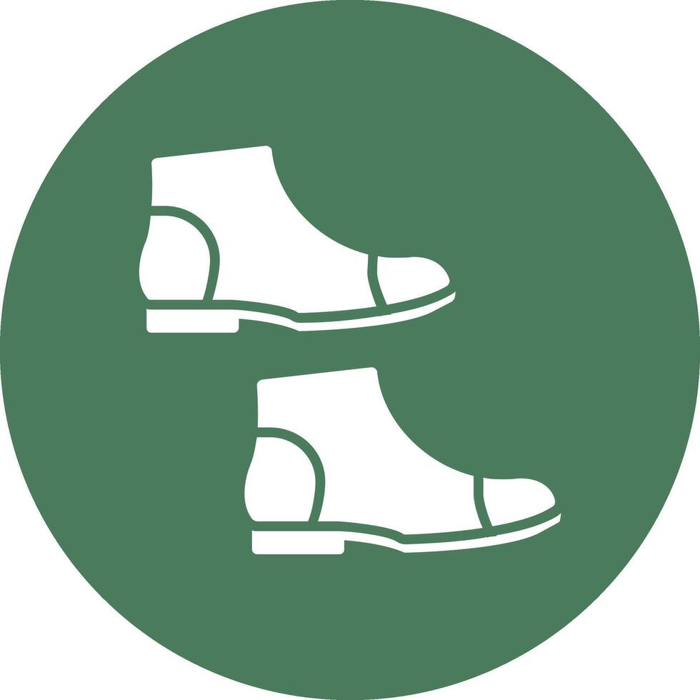 Boots Glyph Multi Circle Icon vector