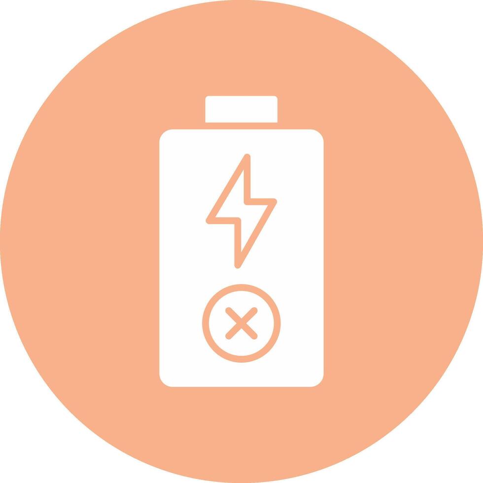 Empty Battery Glyph Multi Circle Icon vector