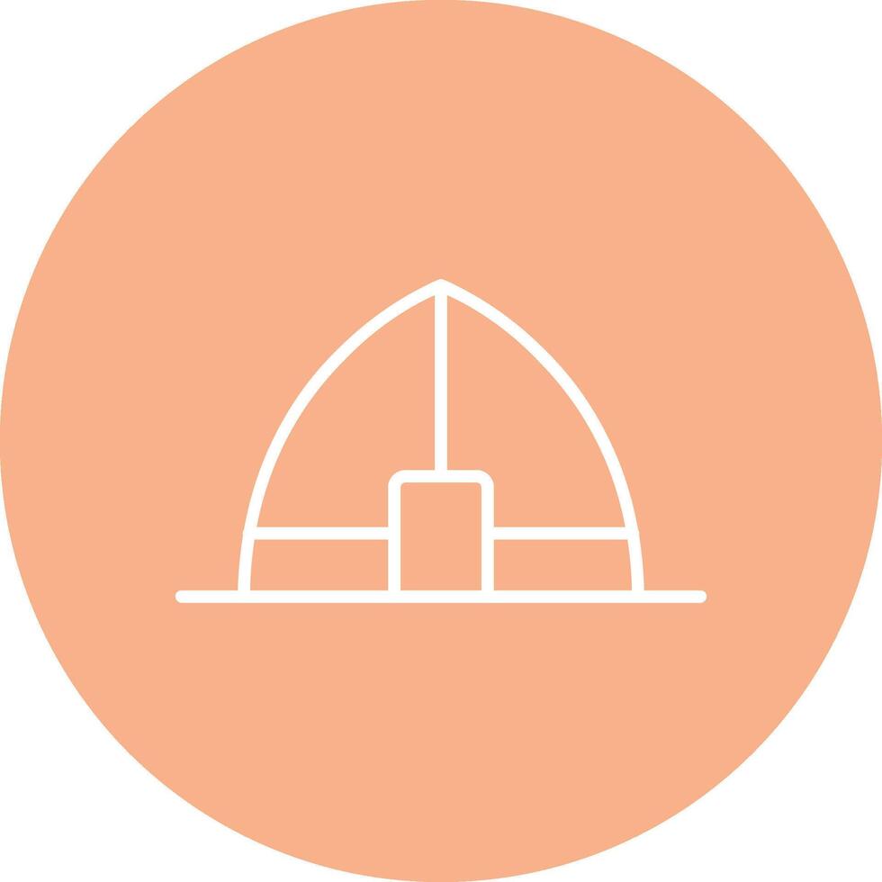Tent Line Multi Circle Icon vector