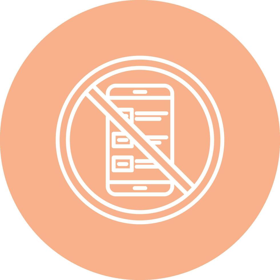 Prohibited Sign Line Multi Circle Icon vector