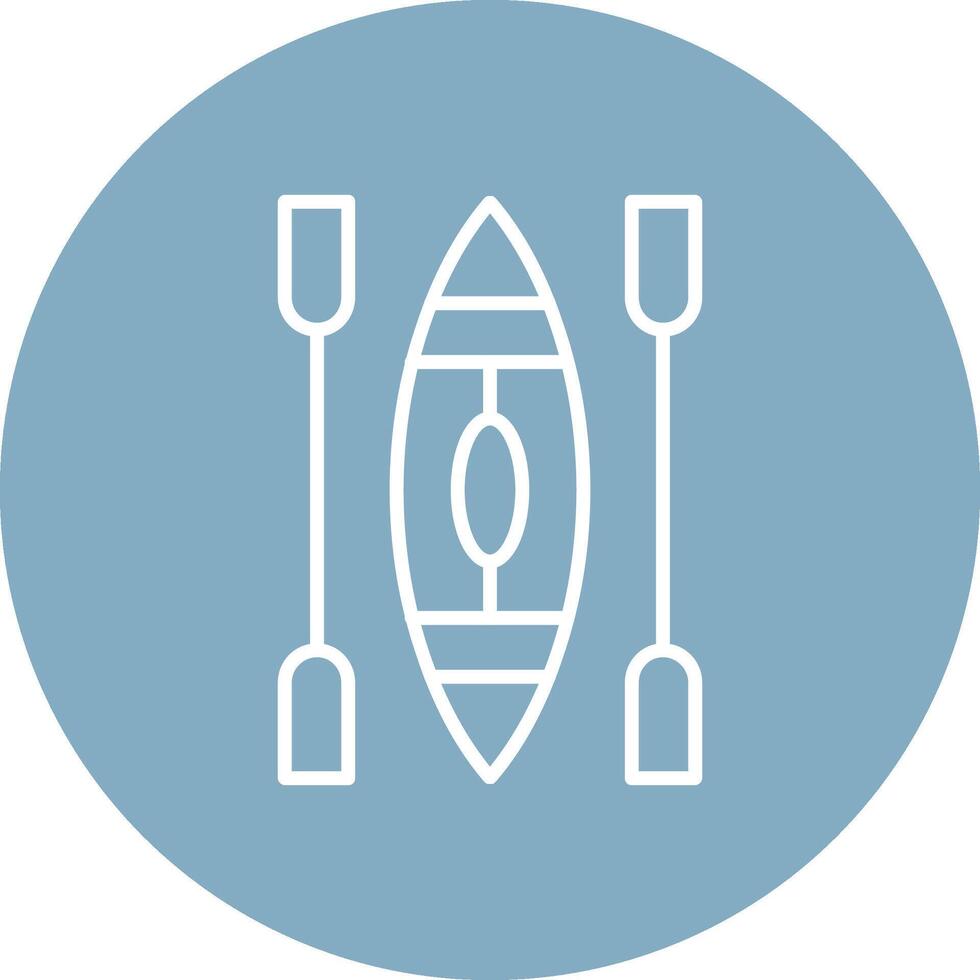 Canoe Line Multi Circle Icon vector