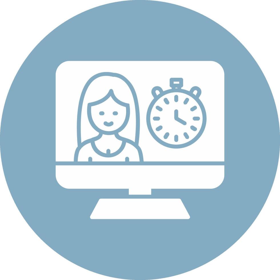 Timer Glyph Multi Circle Icon vector