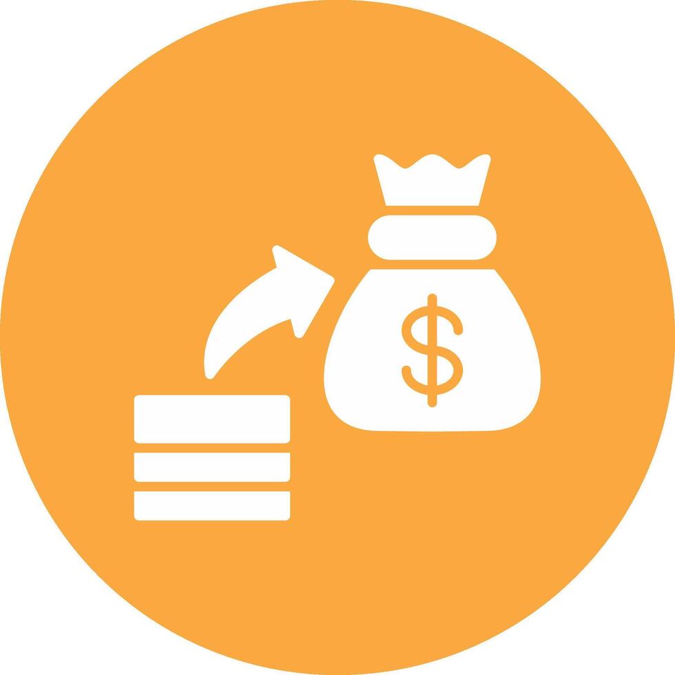 Increase Glyph Multi Circle Icon vector