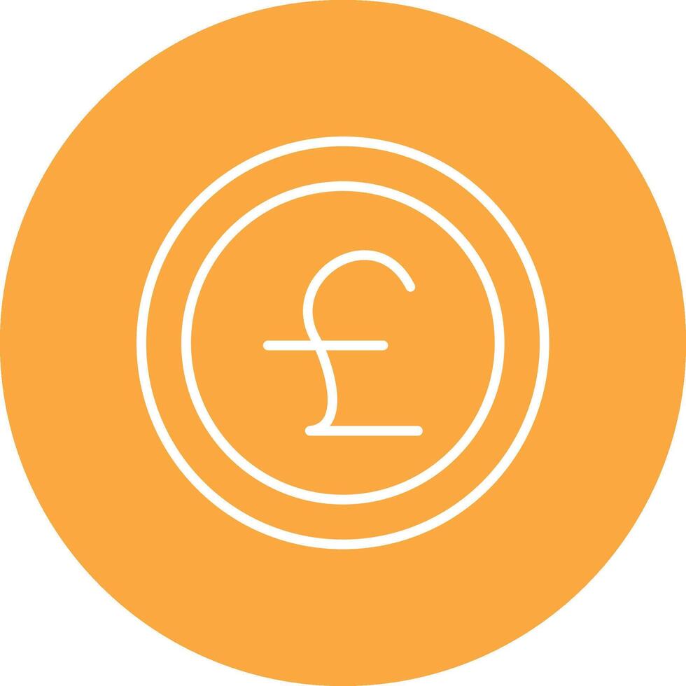 Pounds Line Multi Circle Icon vector