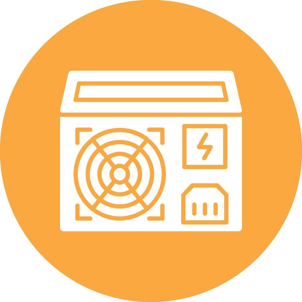 Power Supply Glyph Multi Circle Icon vector