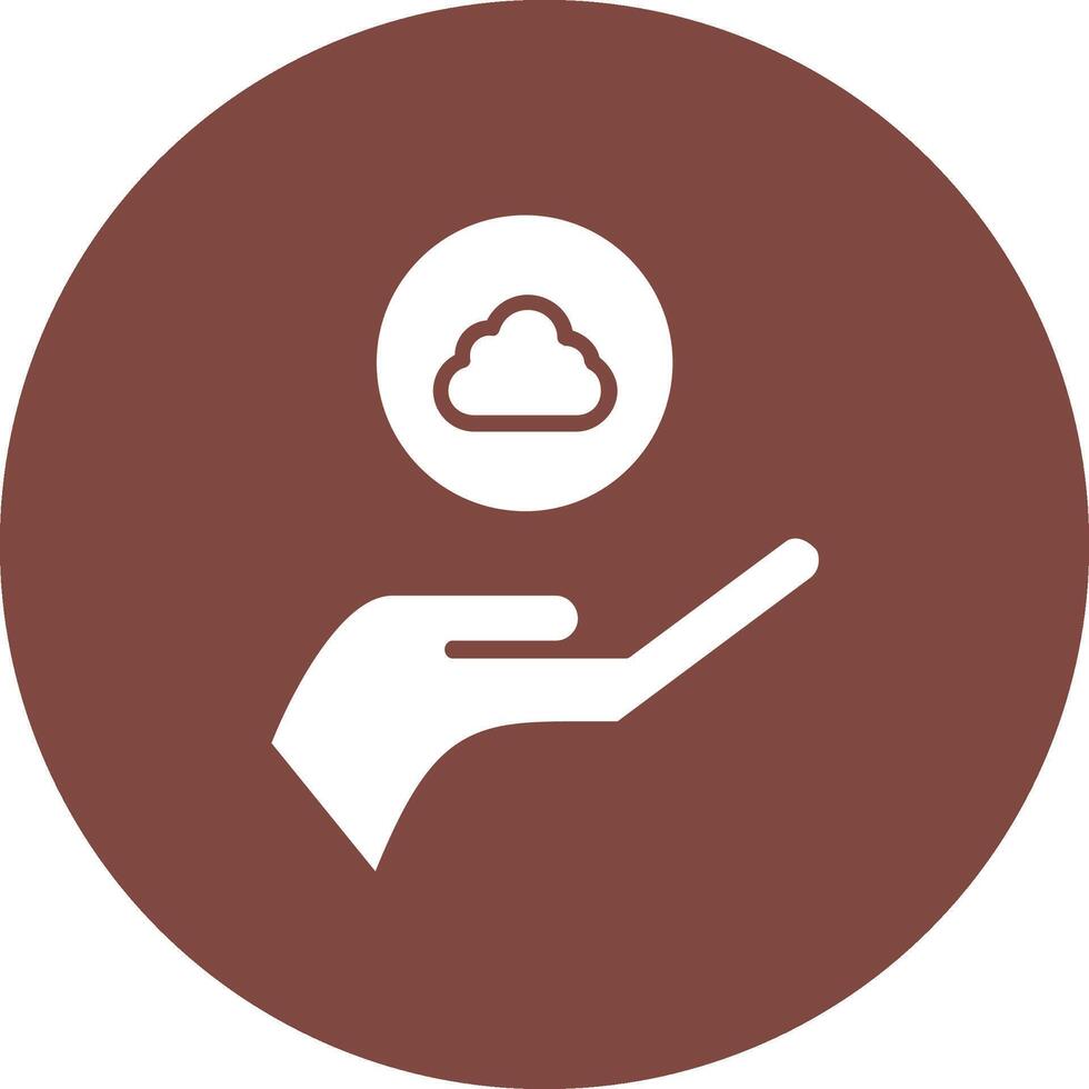 Cloud Glyph Multi Circle Icon vector