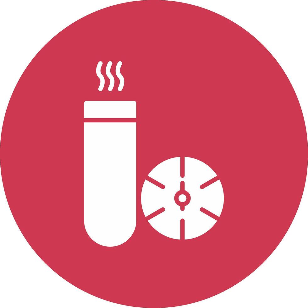 Heating Glyph Multi Circle Icon vector