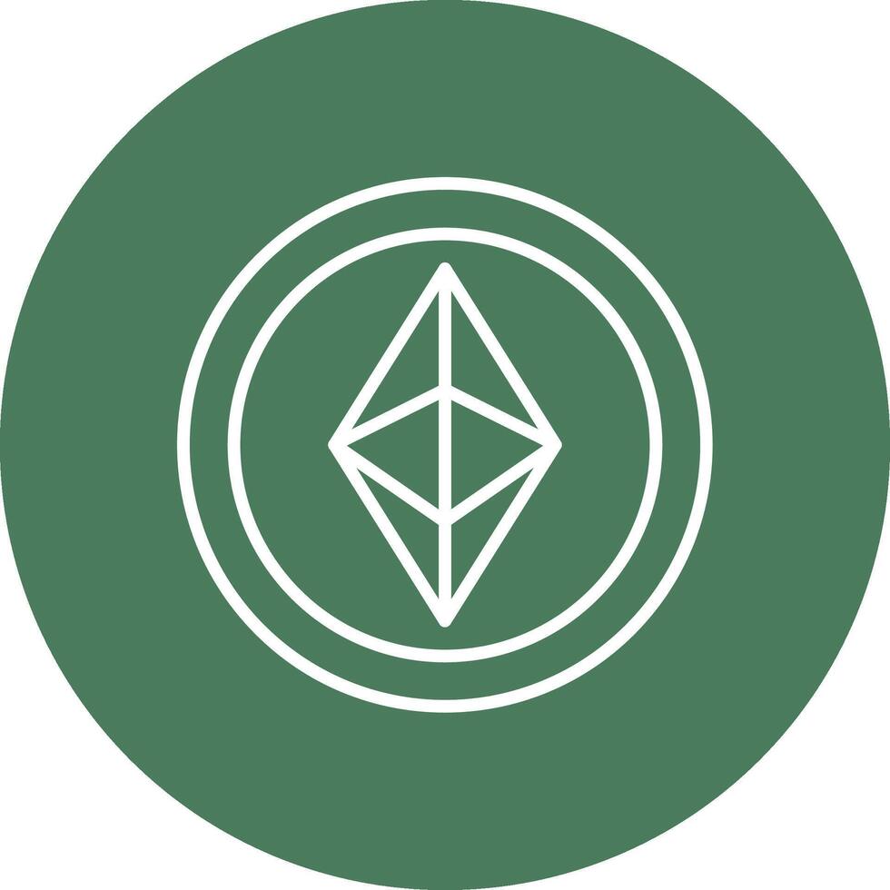 Ethereum Line Multi Circle Icon vector