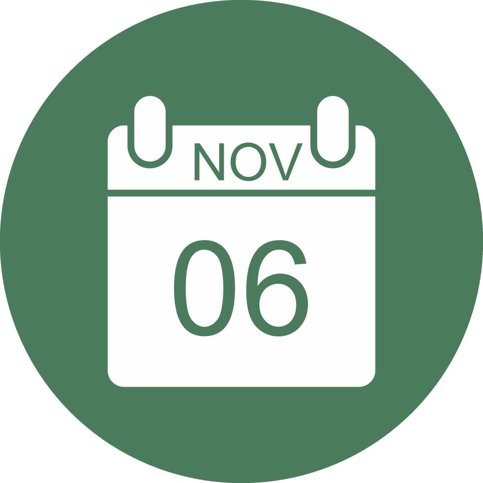 November Glyph Multi Circle Icon vector
