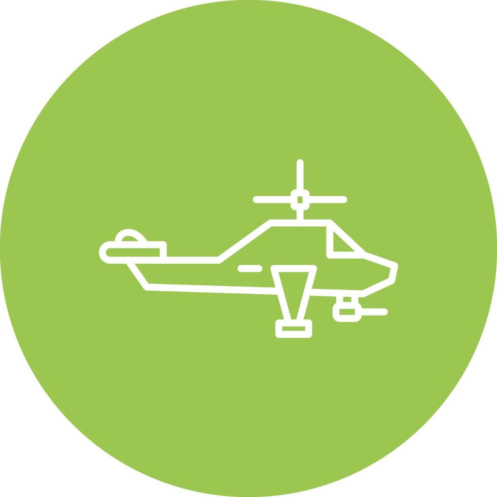 Heliciopter Line Multi Circle Icon vector