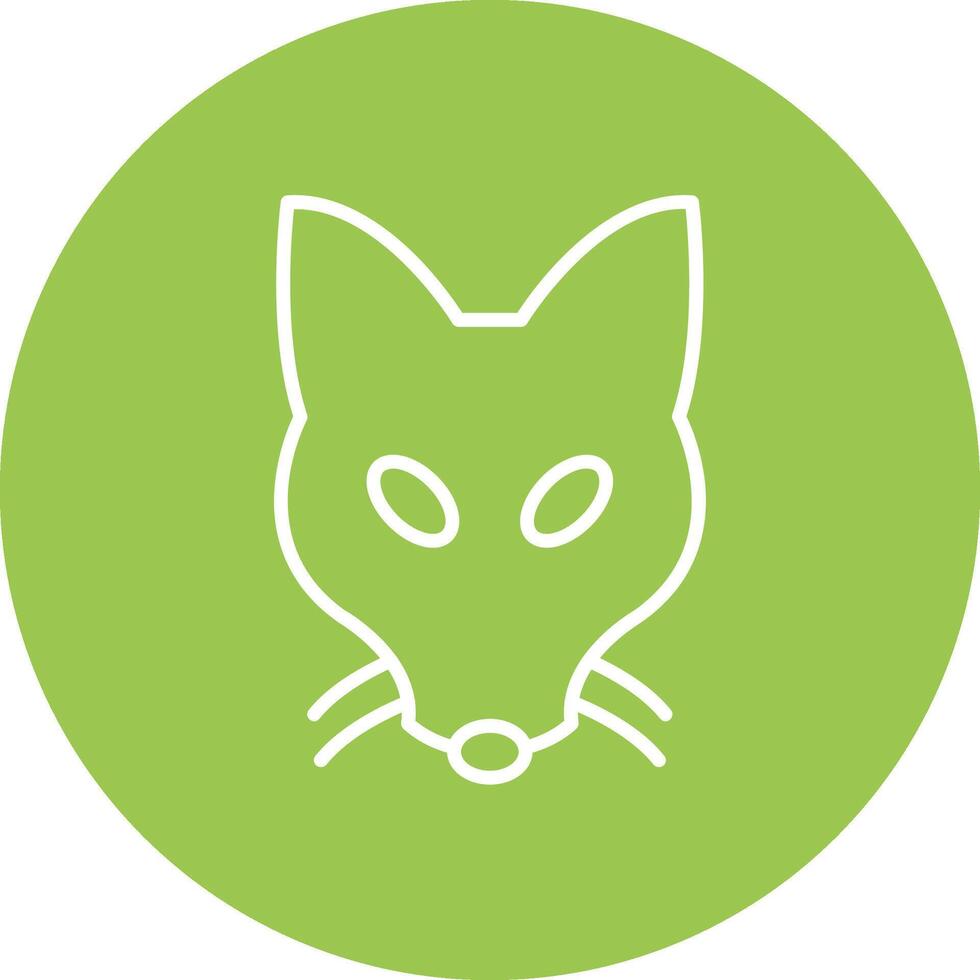 Fox Line Multi Circle Icon vector