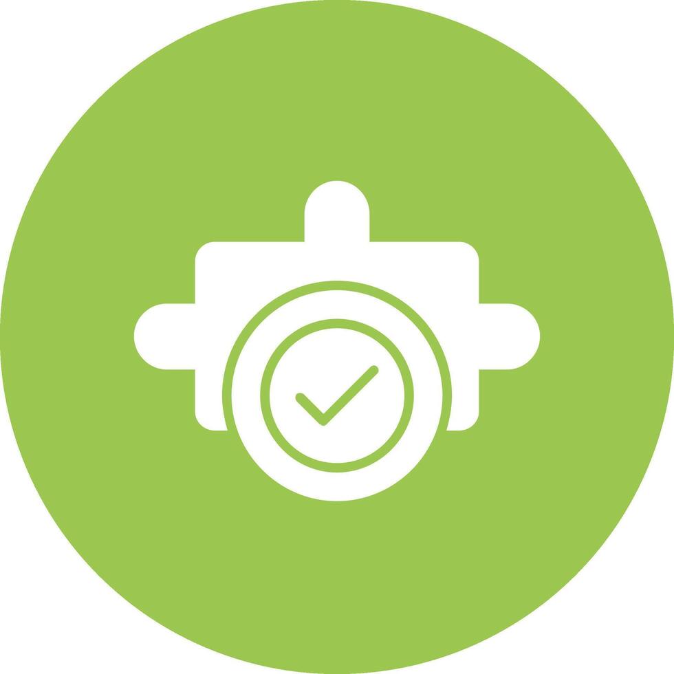 Jigsaw Glyph Multi Circle Icon vector