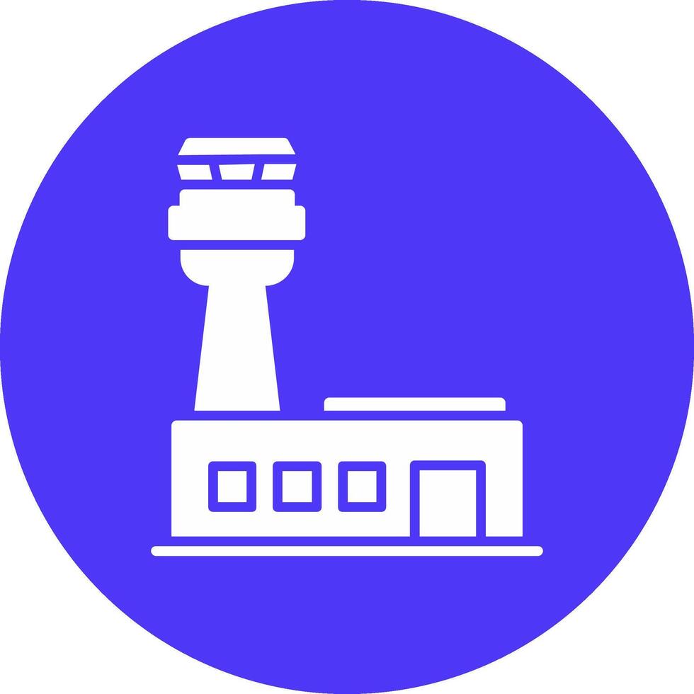 Airport Glyph Multi Circle Icon vector