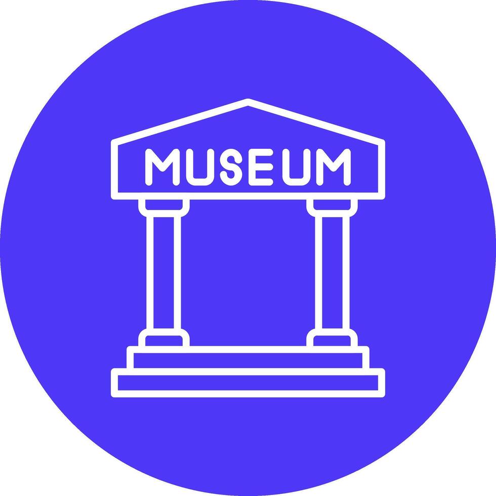 Museum Line Multi Circle Icon vector