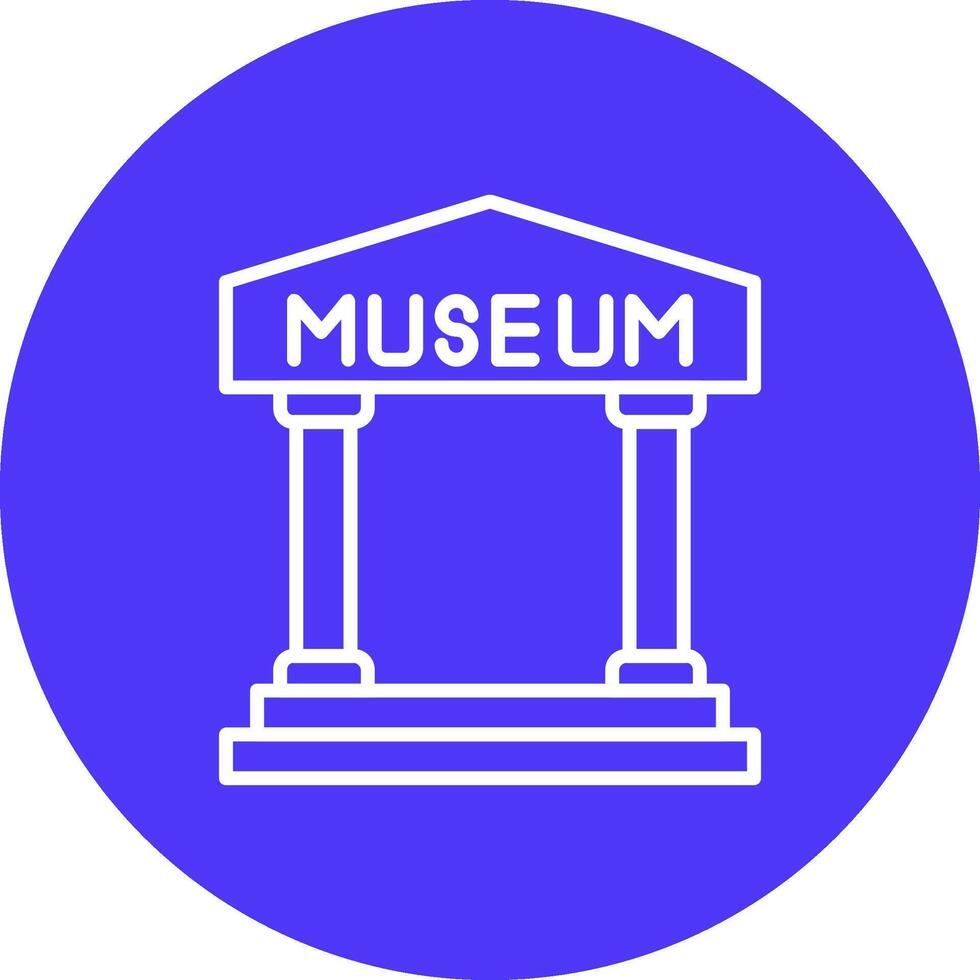 Museum Line Multi Circle Icon vector