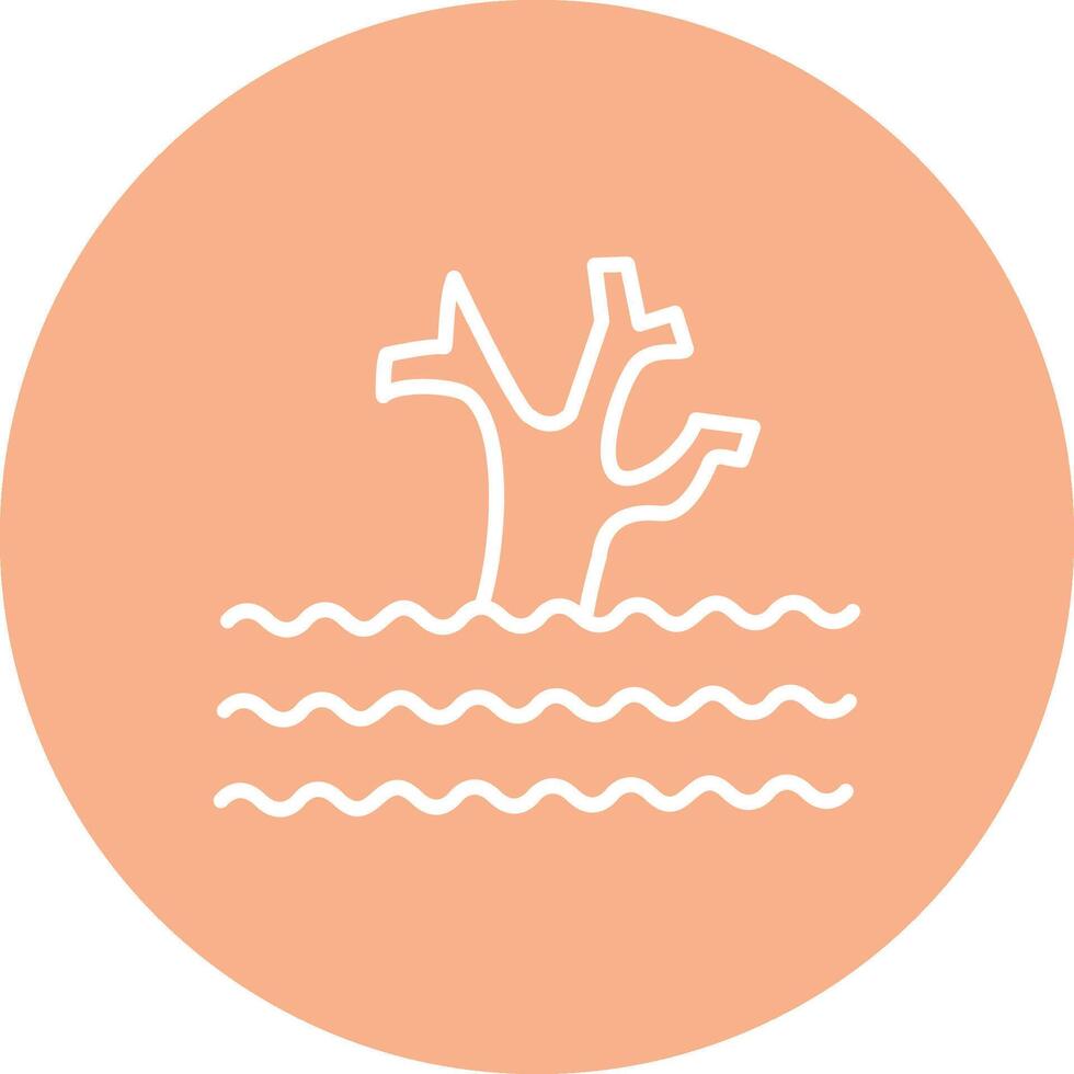 Flood Line Multi Circle Icon vector