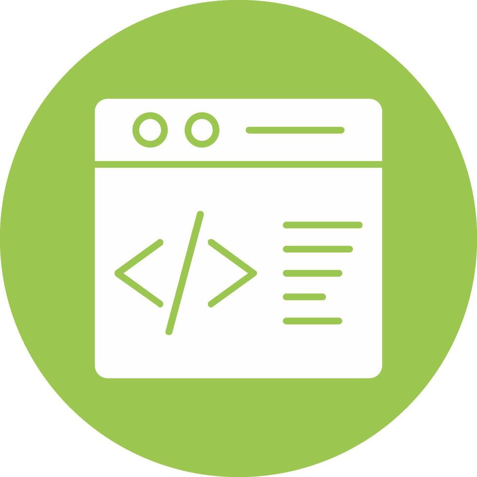 Website Codes Glyph Multi Circle Icon vector
