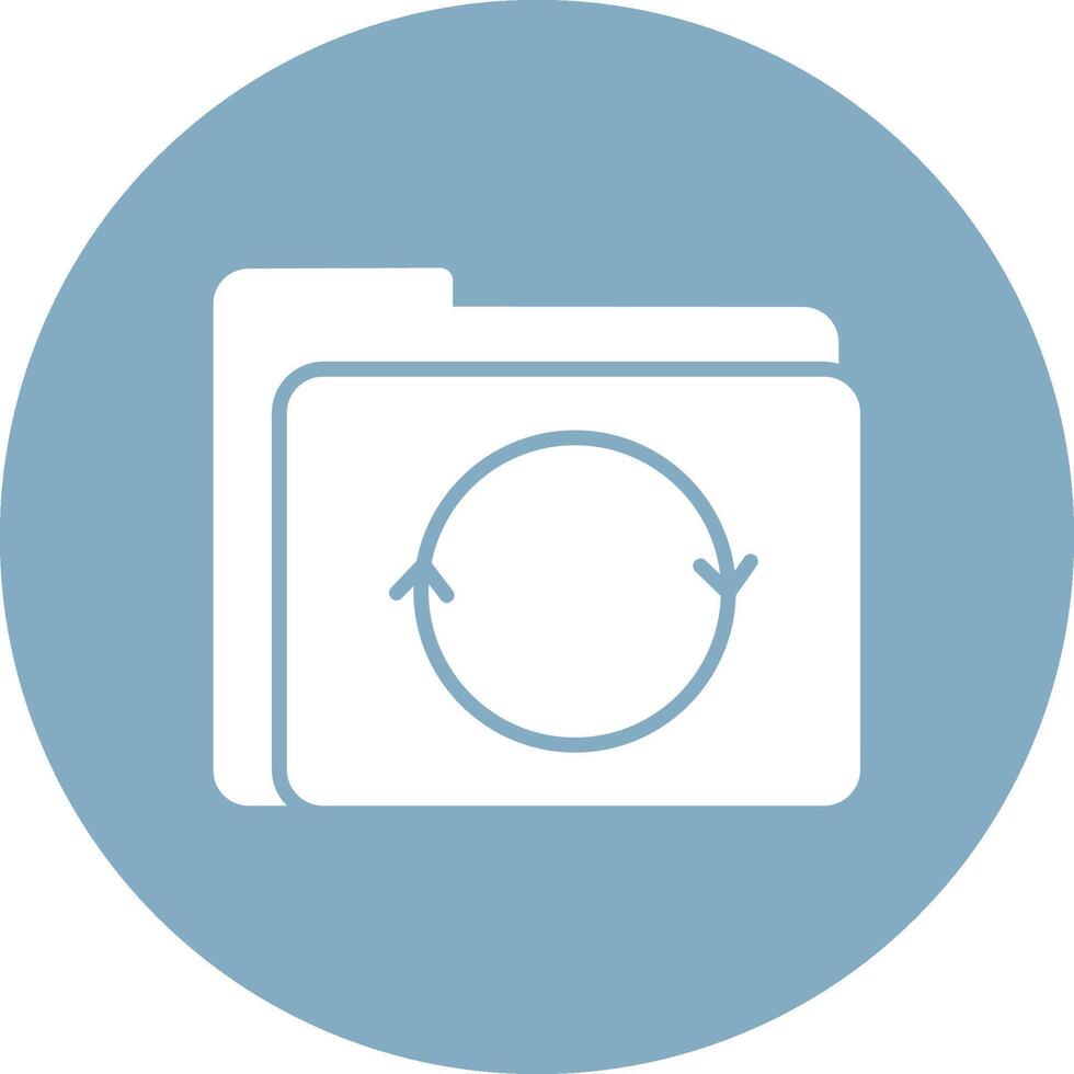 Folder Glyph Multi Circle Icon vector