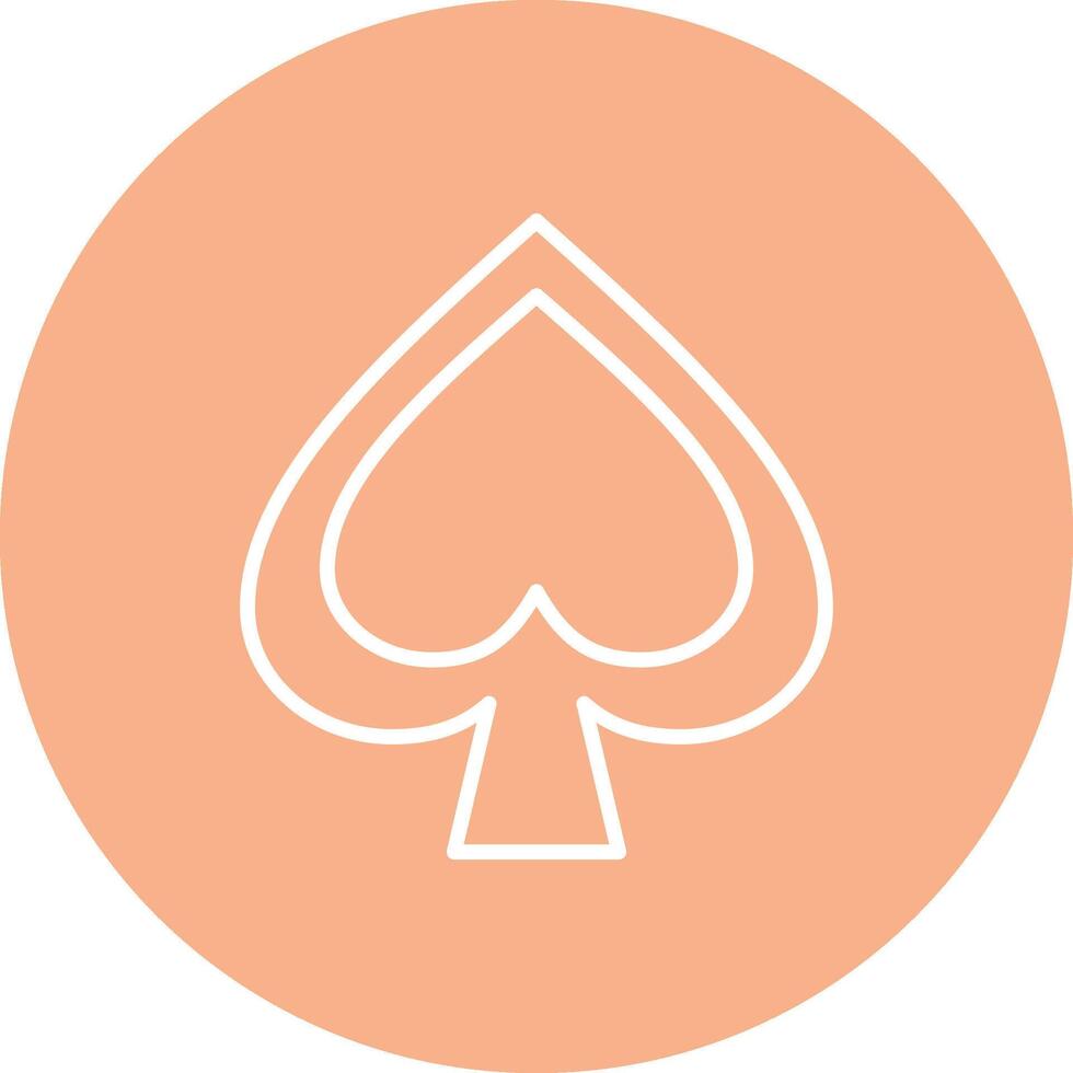 Spade Line Multi Circle Icon vector