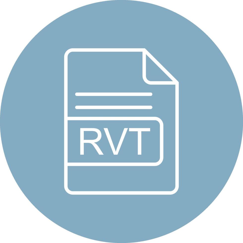 RVT File Format Line Multi Circle Icon vector