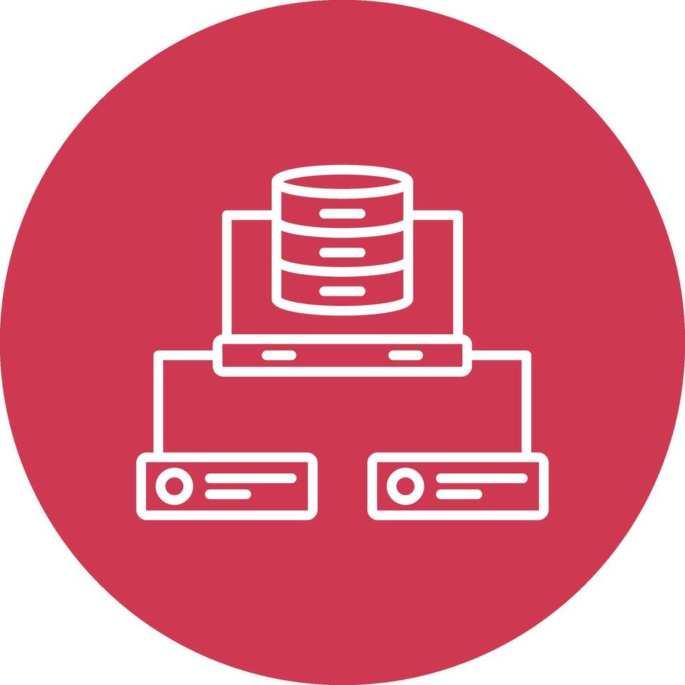 Data Network Line Multi Circle Icon vector
