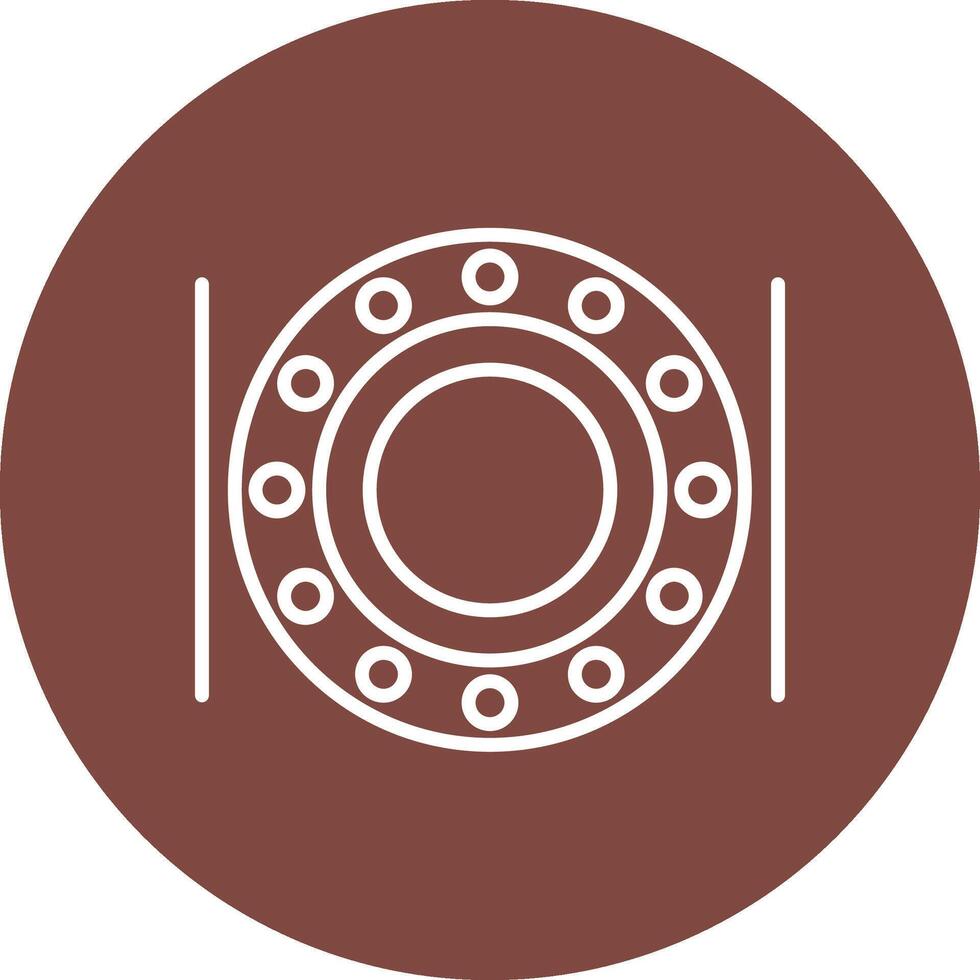 Ball Bearing Line Multi Circle Icon vector