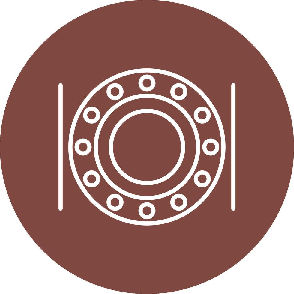 Ball Bearing Line Multi Circle Icon vector