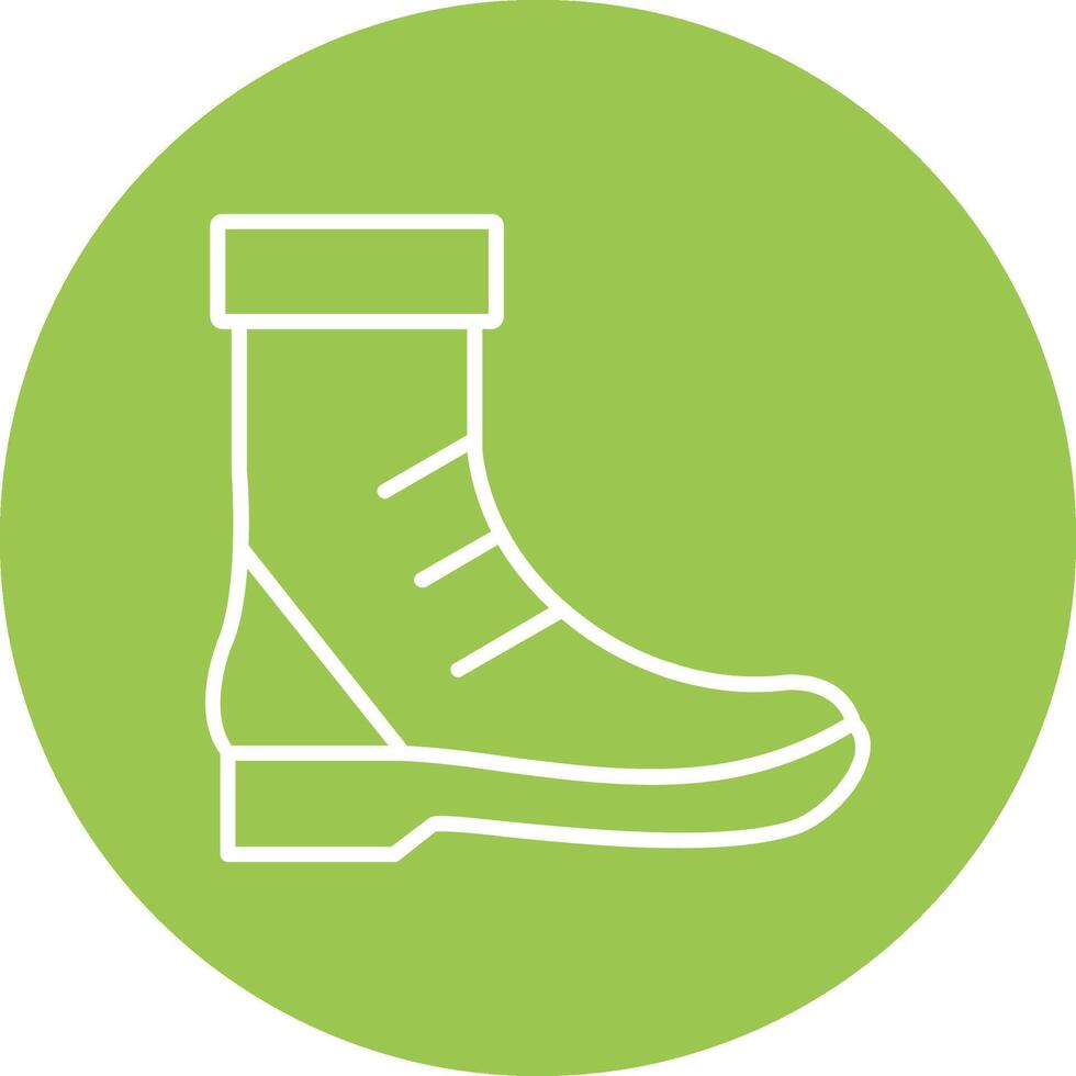 Boot Line Multi Circle Icon vector
