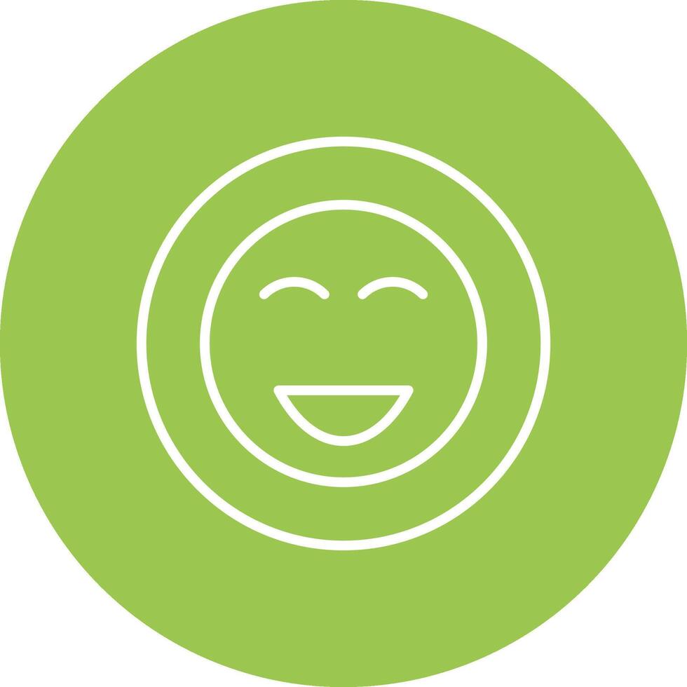 Happy Line Multi Circle Icon vector