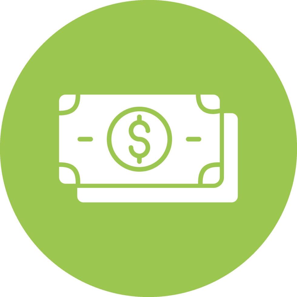 Dollar Glyph Multi Circle Icon vector