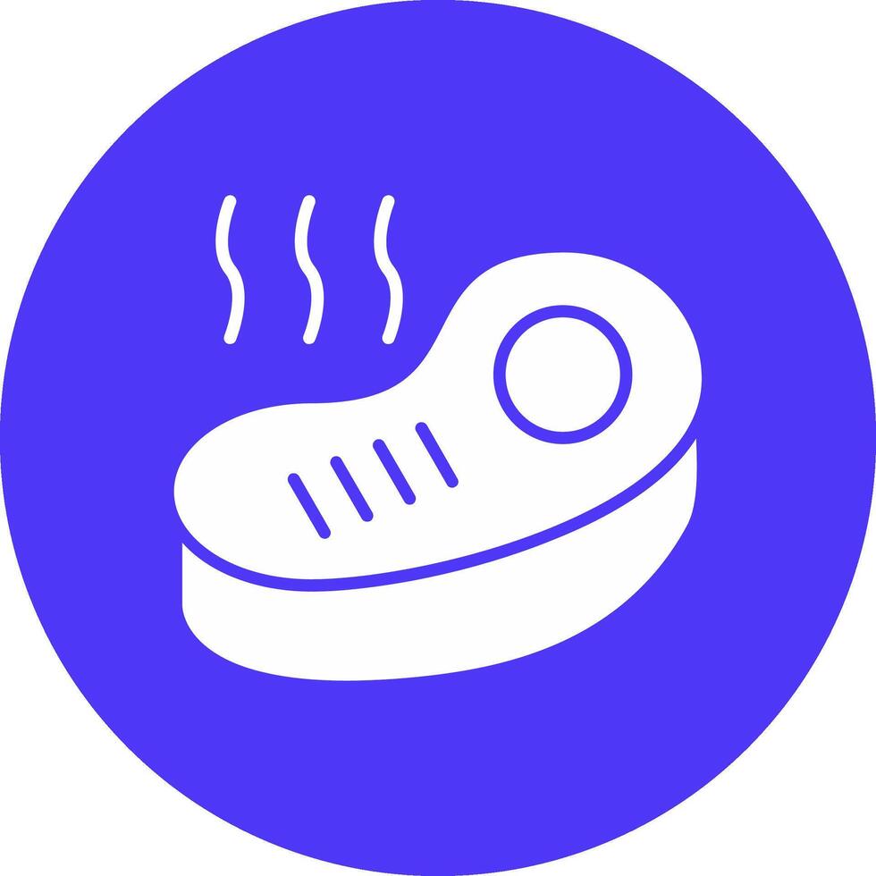 Steak Glyph Multi Circle Icon vector