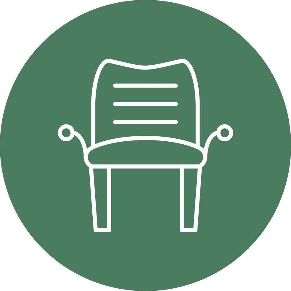 Armchair Line Multi Circle Icon vector