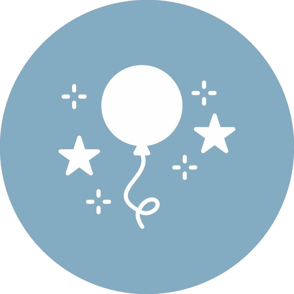 Balloons Glyph Multi Circle Icon vector