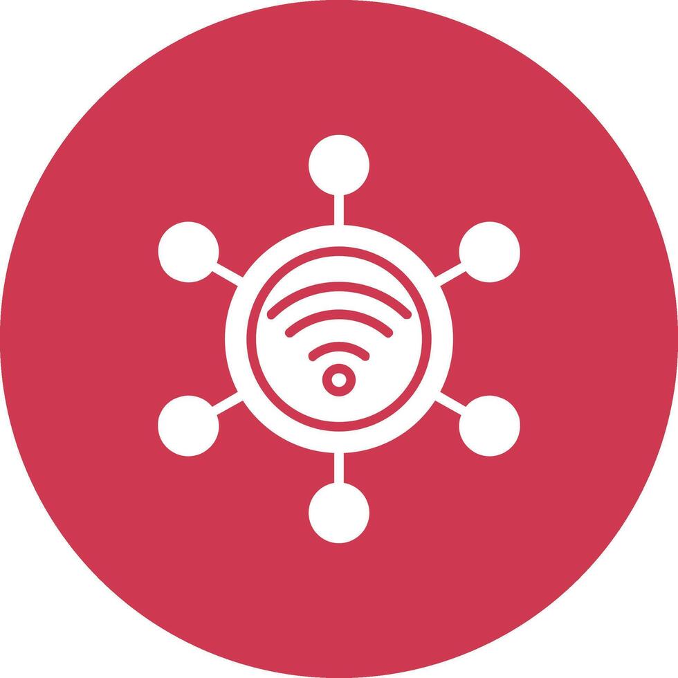 Connection Glyph Multi Circle Icon vector